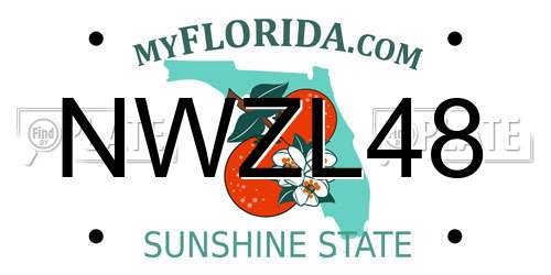 NWZL48 Florida License Plate