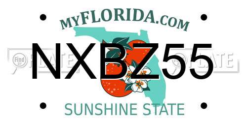 NXBZ55 Florida License Plate