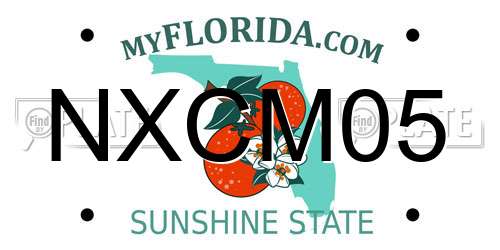 NXCM05 Florida License Plate