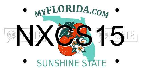 NXCS15 Florida License Plate