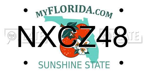 NXCZ48 Florida License Plate