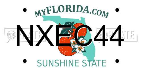 NXEC44 Florida License Plate