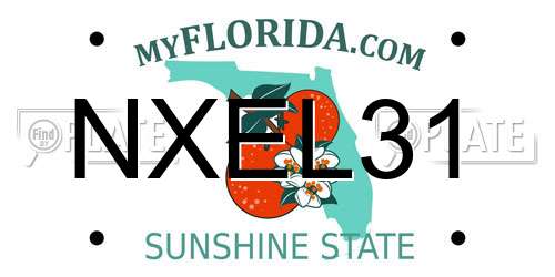 NXEL31 Florida License Plate