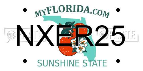 NXER25 Florida License Plate