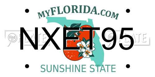 NXET95 Florida License Plate
