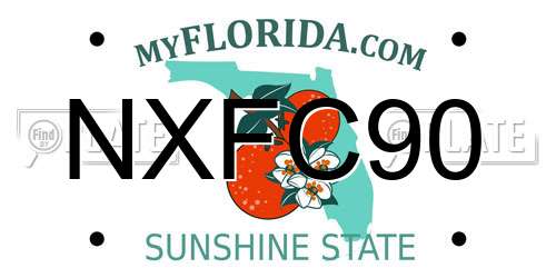 NXFC90 Florida License Plate