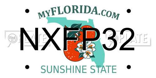 NXFP32 Florida License Plate