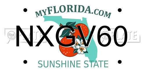 NXGV60 Florida License Plate