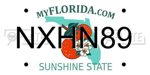NXHN89 Florida License Plate