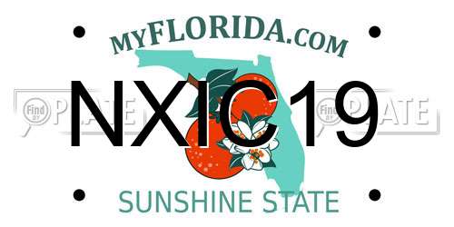 NXIC19 Florida License Plate