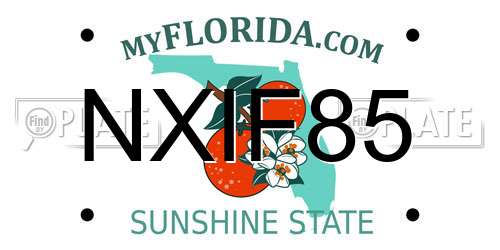 NXIF85 Florida License Plate