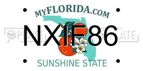 NXIF86 Florida License Plate