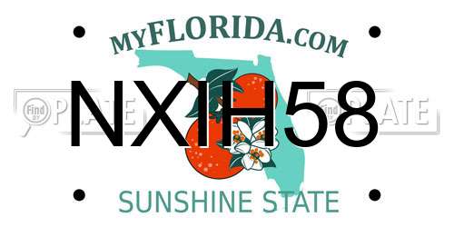 NXIH58 Florida License Plate
