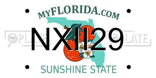 NXII29 Florida License Plate