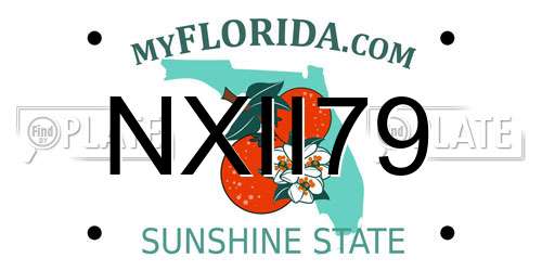 NXII79 Florida License Plate