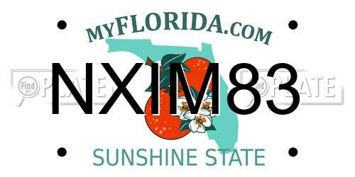 NXIM83 Florida License Plate