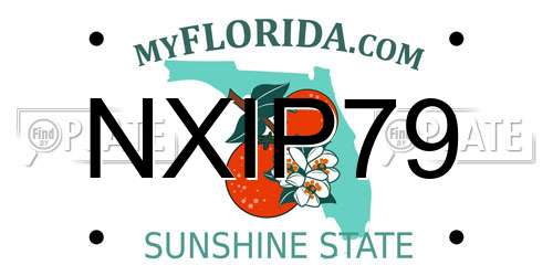 NXIP79 Florida License Plate