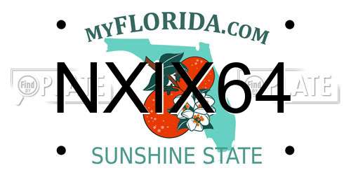 NXIX64 Florida License Plate