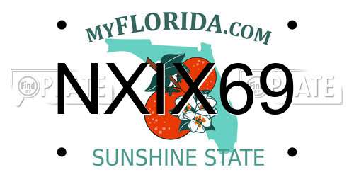 NXIX69 Florida License Plate