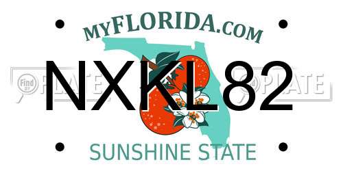 NXKL82 Florida License Plate