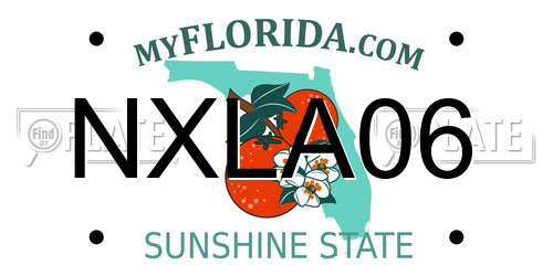 NXLA06 Florida License Plate