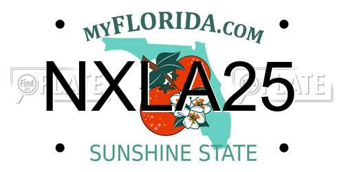 NXLA25 Florida License Plate