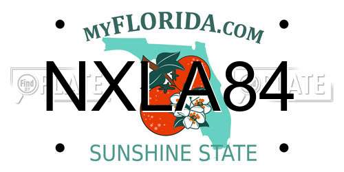 NXLA84 Florida License Plate