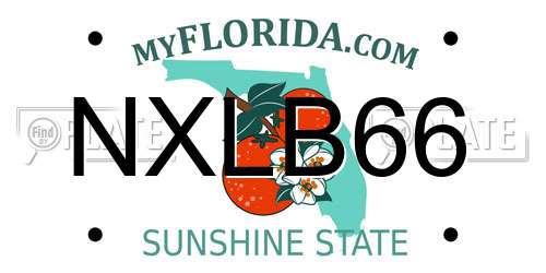 NXLB66 Florida License Plate