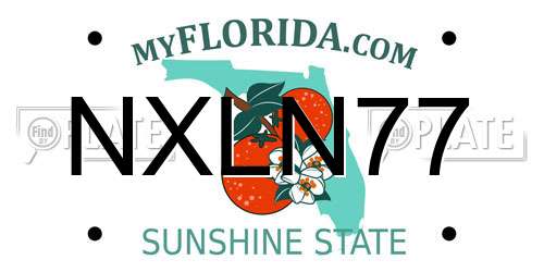 NXLN77 Florida License Plate