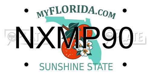 NXMP90 Florida License Plate