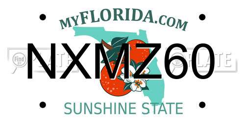 NXMZ60 Florida License Plate