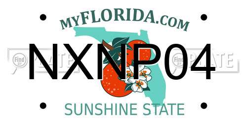NXNP04 Florida License Plate