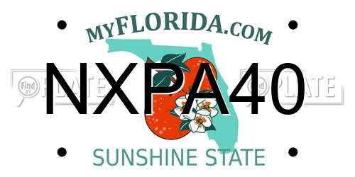 NXPA40 Florida License Plate