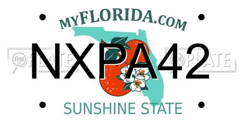 NXPA42 Florida License Plate