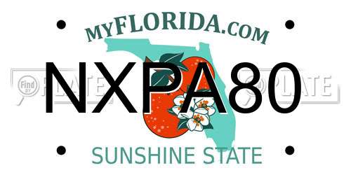 NXPA80 Florida License Plate