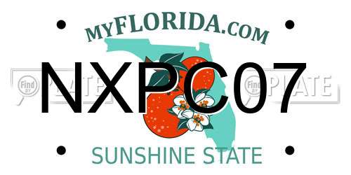 NXPC07 Florida License Plate