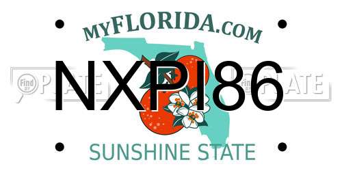 NXPI86 Florida License Plate