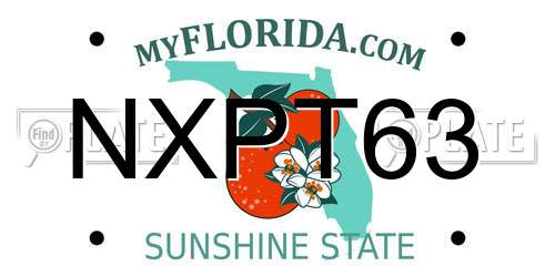 NXPT63 Florida License Plate