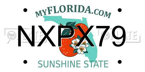 NXPX79 Florida License Plate