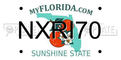 NXRI70 Florida License Plate