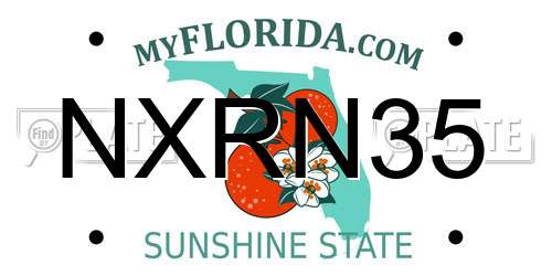 NXRN35 Florida License Plate