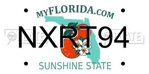 NXRT94 Florida License Plate
