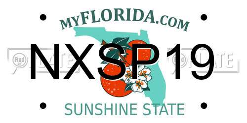 NXSP19 Florida License Plate
