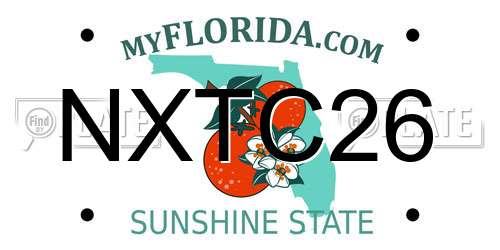 NXTC26 Florida License Plate