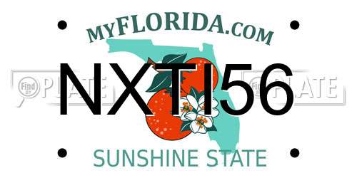 NXTI56 Florida License Plate