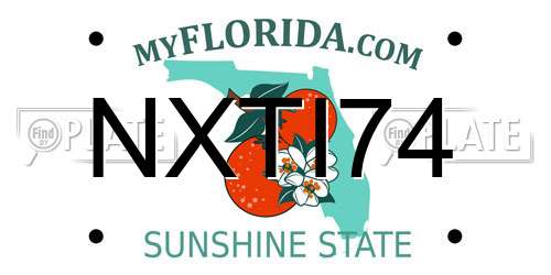 NXTI74 Florida License Plate