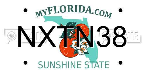 NXTN38 Florida License Plate
