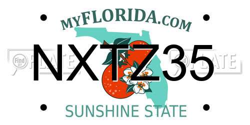 NXTZ35 Florida License Plate