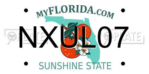 NXUL07 Florida License Plate