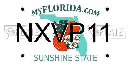 NXVP11 Florida License Plate
